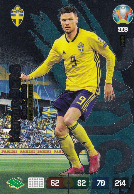 #330 Marcus Berg (Sweden) Adrenalyn XL Euro 2020 FANS FAVOURITE