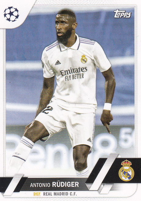 #058 Antonio Rüdiger (Real Madrid) Topps UEFA Club Competitions Flagship 2022/23