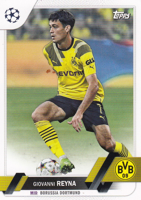 #069 Giovanni Reyna (Borussia Dortmund) Topps UEFA Club Competitions Flagship 2022/23