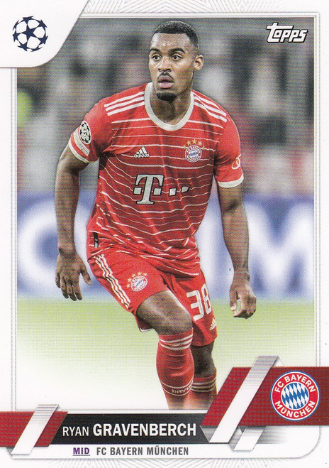 #120 Ryan Gravenberch (Bayern Münich) Topps UEFA Club Competitions Flagship 2022/23