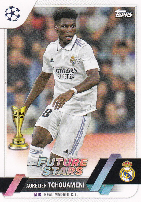 #124 Aurélien Tchouameni (Real Madrid) Topps UEFA Club Competitions Flagship 2022/23