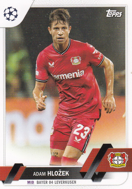 #148 Adam Hlozek (Bayer Leverkusen) Topps UEFA Club Competitions Flagship 2022/23
