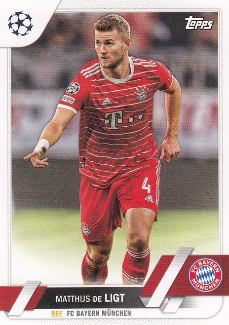 #161 Matthijs De Ligt (Bayern Münich) Topps UEFA Club Competitions Flagship 2022/23