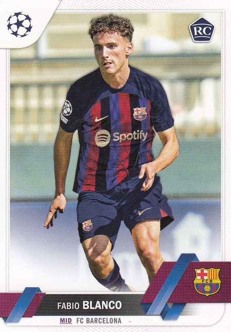 #172 Fabio Blanco (Barcelona) Topps UEFA Club Competitions Flagship 2022/23