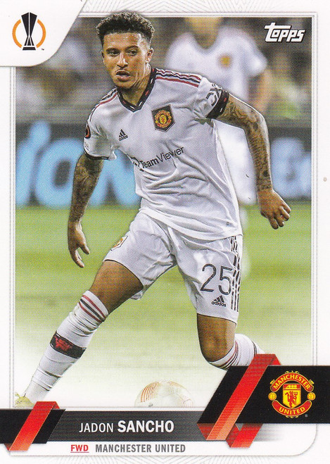 #186 Jadon Sancho (Manchester United) Topps UEFA Club Competitions Flagship 2022/23