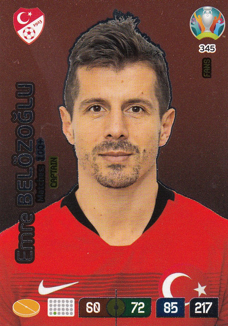 #345 Emre Belozoglu (Turkey) Adrenalyn XL Euro 2020 CAPTAIN