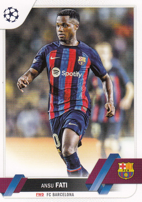 #193 Ansu Fati (Barcelona) Topps UEFA Club Competitions Flagship 2022/23