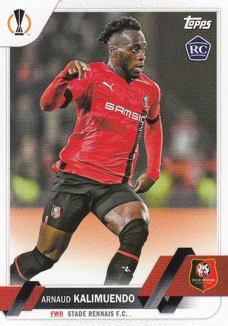 #195 Arnaud Kalimuendo (Rennes) Topps UEFA Club Competitions Flagship 2022/23 - ROOKIE CARD RC