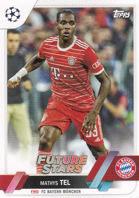 #197 Mathys Tel (Bayern Münich) Topps UEFA Club Competitions Flagship 2022/23