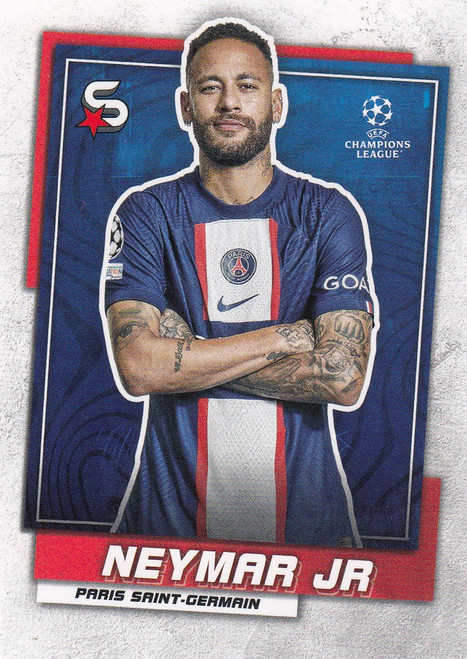 #136 Neymar Jr (Paris Saint-Germain) Topps UEFA Football Superstars 2022/23