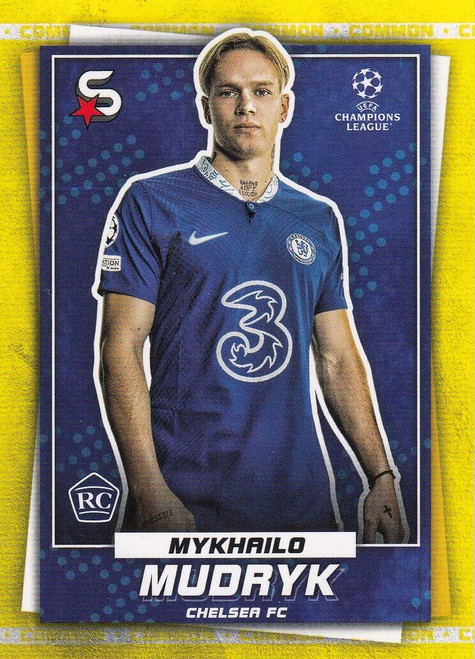 #023 Mykhailo Mudryk (Chelsea) - YELLOW PARALLEL (COMMON) - Topps Superstars 2022/23