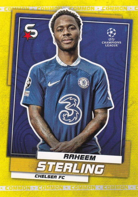 #027 Raheem Sterling (Chelsea) - YELLOW PARALLEL (COMMON) - Topps Superstars 2022/23
