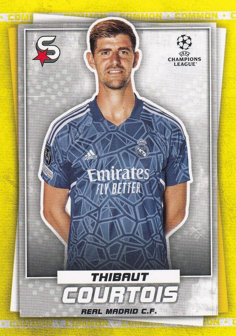 #37 Thibaut Courtois (Real Madrid CF) Topps UEFA Football Superstars 2022/23 COMMON CARD