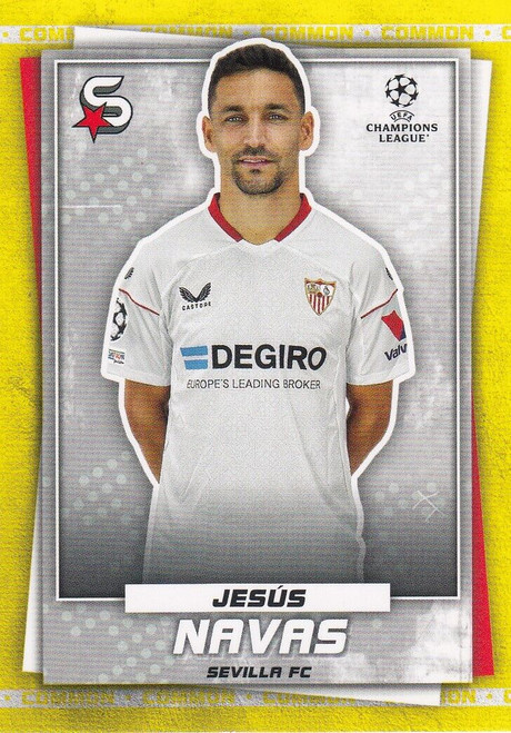 #064 Jesus Navas (Sevilla) - YELLOW PARALLEL (COMMON) - Topps Superstars 2022/23