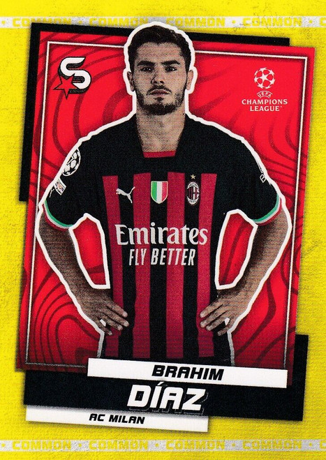 #72 Brahim Díaz (AC Milan) Topps UEFA Football Superstars 2022/23 COMMON CARD