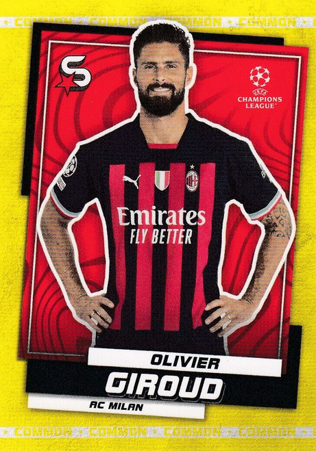 #075 Olivier Giroud (AC Milan) - YELLOW PARALLEL (COMMON) - Topps Superstars 2022/23