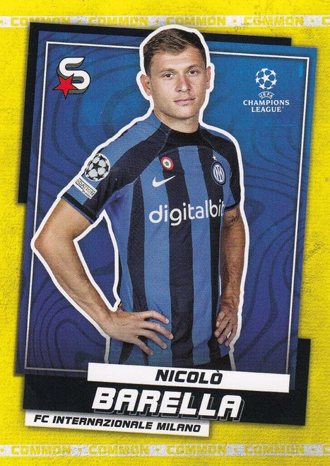 #81 Nicolò Barella (FC Internazionale Milano) Topps UEFA Football Superstars 2022/23 COMMON CARD