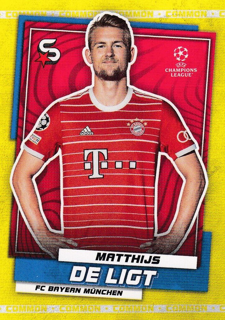 #096 Matthijs De Ligt (Bayern Münich) - YELLOW PARALLEL (COMMON) - Topps Superstars 2022/23