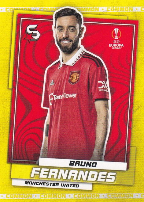 #169 Bruno Fernandes (Manchester United) - YELLOW PARALLEL (COMMON) - Topps Superstars 2022/23