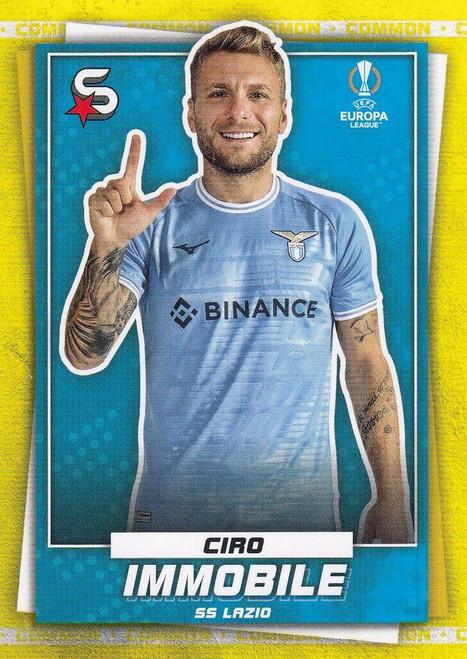 #182 Ciro Immobile (Lazio) - YELLOW PARALLEL (COMMON) - Topps Superstars 2022/23