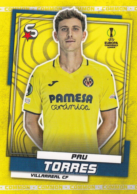 #188 Pau Torres (Villarreal) - YELLOW PARALLEL (COMMON) - Topps Superstars 2022/23
