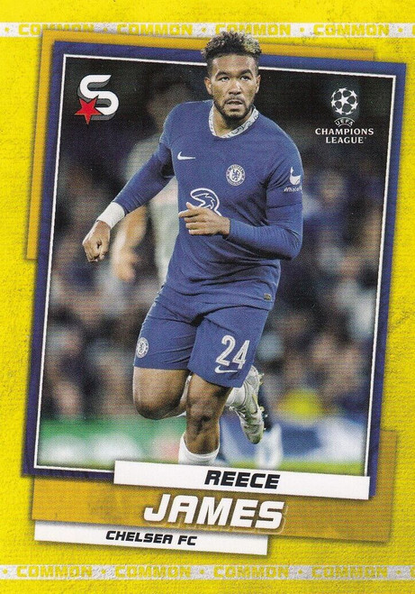 #021 Reece James (Chelsea) - YELLOW PARALLEL (COMMON - IMAGE VARIATION) - Topps Superstars 2022/23