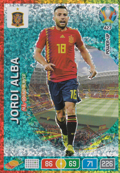 #427 Jordi Alba (Spain) Adrenalyn XL Euro 2020 POWER UP