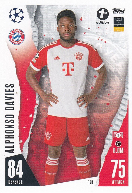 #195 Alphonso Davies (FC Bayern München) Match Attax Champions League 2023/24 1st EDITION