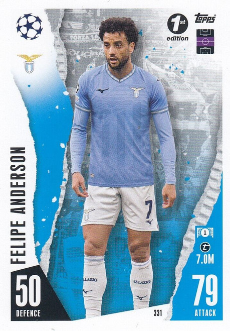 #331 Felipe Anderson (Lazio) - 1ST EDITION - Topps Match Attax 2023/24 #331 Felipe Anderson (Lazio) - 1ST EDITION - Topps Match Attax 2023/24