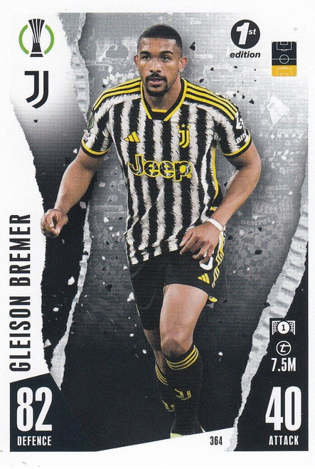 #364 Gleison Bremer (Juventus) Match Attax Champions League 2023/24 1st EDITION