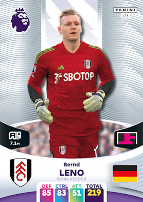 #173 Bernd Leno (Fulham) Adrenalyn XL Premier League 2024
