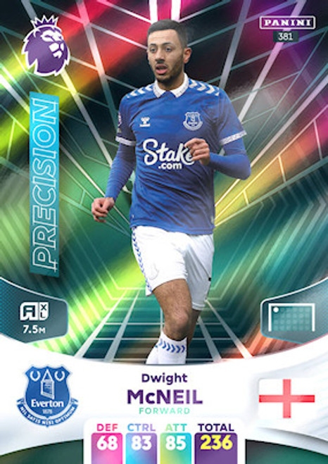 #381 Dwight McNeil (Everton) Adrenalyn XL Premier League 2024 PRECISION