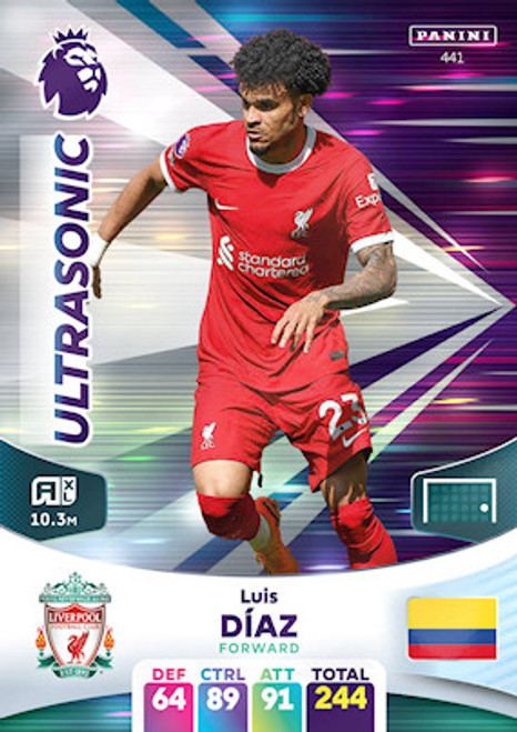 #441 Luis Díaz (Liverpool) Adrenalyn XL Premier League 2024 ULTRASONIC