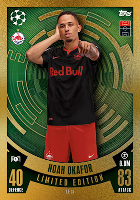 LE023 - Noah Okafor (RB Salzburg) - LIMITED EDITION - Topps Match Attax 2023/24 LE023 - Noah Okafor (RB Salzburg) - LIMITED EDITION - Topps Match Attax 2023/24