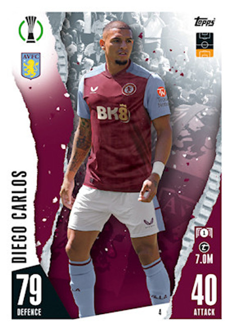 #4 Diego Carlos (Aston Villa) Match Attax Champions League 2023/24