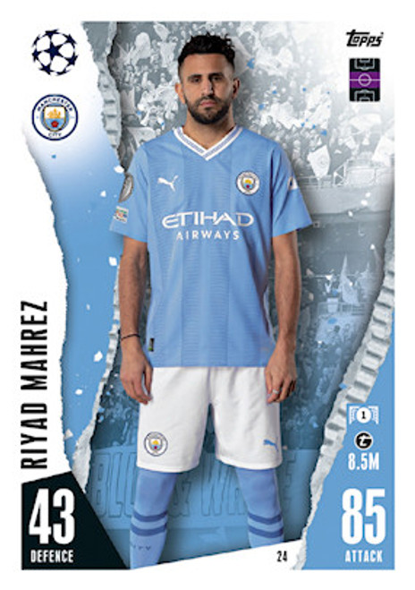 #024 Riyad Mahrez (Manchester City) - Topps Match Attax 2023/24