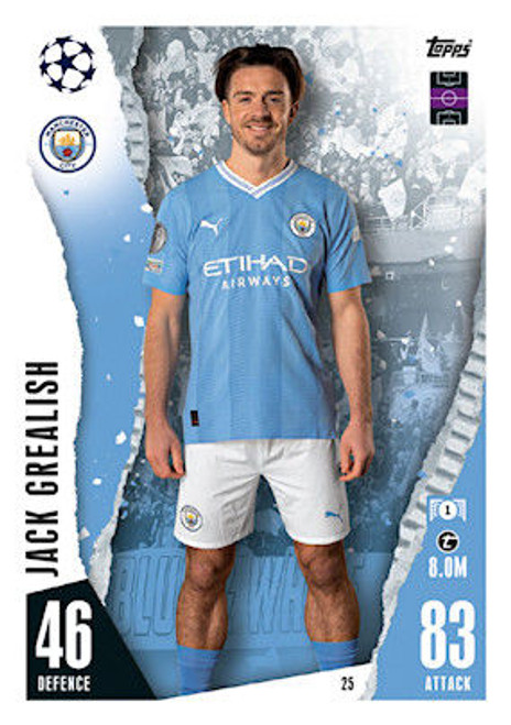 #025 Jack Grealish (Manchester City) - Topps Match Attax 2023/24