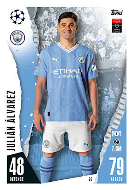 #026 Julian Alvarez (Manchester City) - Topps Match Attax 2023/24