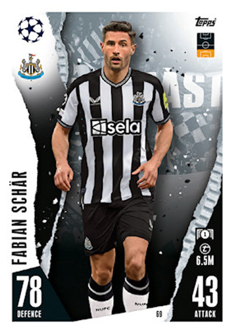 #069 Fabian Schar (Newcastle United) - Topps Match Attax 2023/24 #069 Fabian Schar (Newcastle United) - Topps Match Attax 2023/24