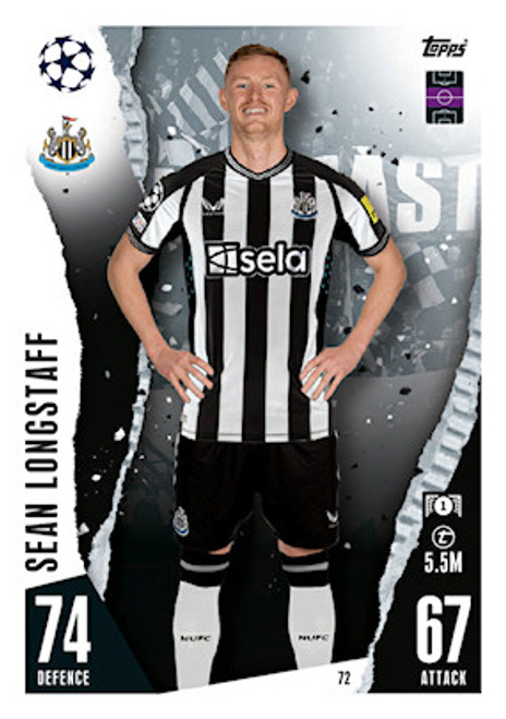 #72 Sean Longstaff (Newcastle United) Match Attax Champions League 2023/24