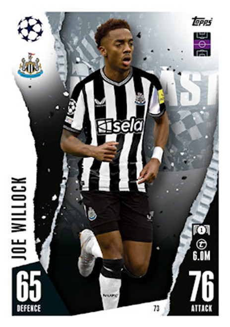 #73 Joe Willock (Newcastle United) Match Attax Champions League 2023/24