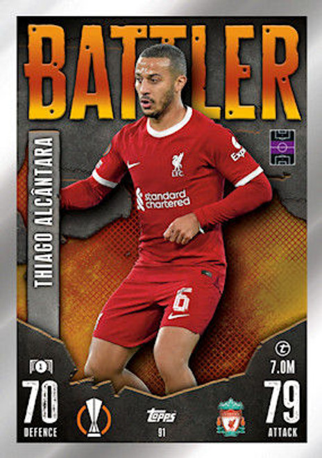 #091 Thiago Alcantara (Liverpool) - Topps Match Attax 2023/24