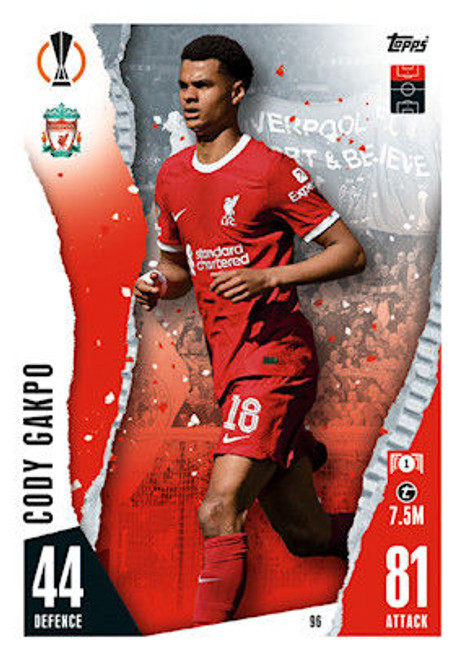 #096 Cody Gakpo (Liverpool) - Topps Match Attax 2023/24 #096 Cody Gakpo (Liverpool) - Topps Match Attax 2023/24
