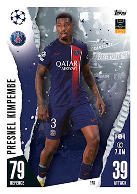 #178 Presnel Kimpembe (PSG) - Topps Match Attax 2023/24