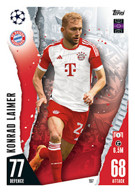#197 Konrad Laimer (Bayern Munich) - Topps Match Attax 2023/24 #197 Konrad Laimer (Bayern Munich) - Topps Match Attax 2023/24