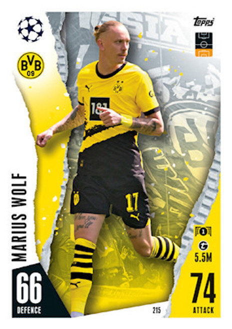 #215 Marius Wolf (Borussia Dortmund) - Topps Match Attax 2023/24
