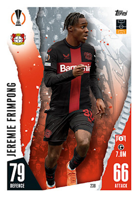 #238 Jeremie Frimpong (Bayer 04 Leverkusen) Match Attax Champions League 2023/24