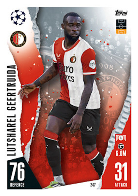 #247 Lutsharel Geertruida (Feyenoord) - Topps Match Attax 2023/24 #247 Lutsharel Geertruida (Feyenoord) - Topps Match Attax 2023/24