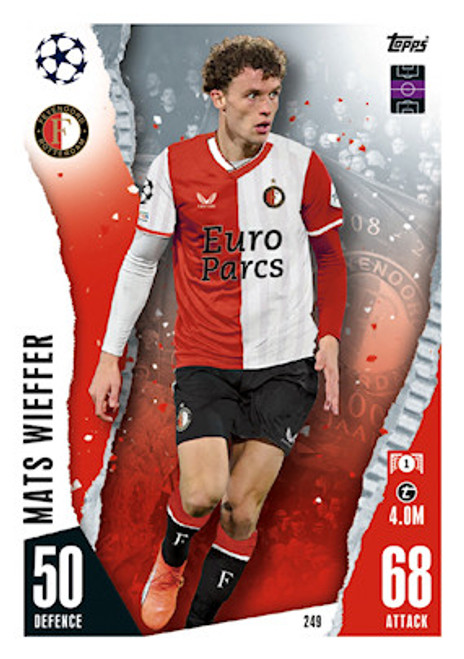 #249 Mats Wieffer (Feyenoord) Match Attax Champions League 2023/24