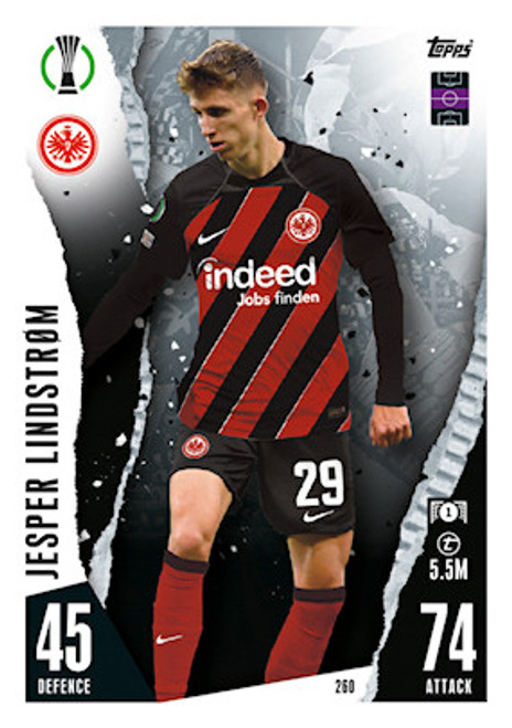 #260 Jesper Lindstrom (Eintracht Frankfurt) - Topps Match Attax 2023/24 #260 Jesper Lindstrom (Eintracht Frankfurt) - Topps Match Attax 2023/24